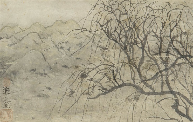 Willow trees in early spring 細柳早春之圖 by Kagaku Murakami